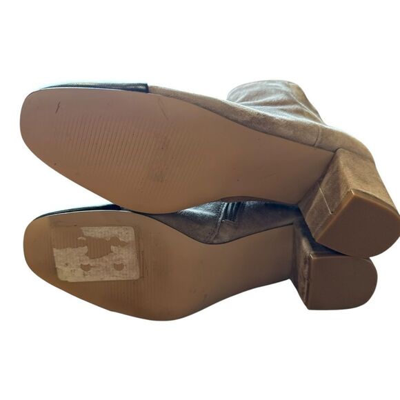 Revolve Steve Madden Jaslynn Suede Leather Block Heel Bootie Ankle Boots NWOT - Picture 10 of 12